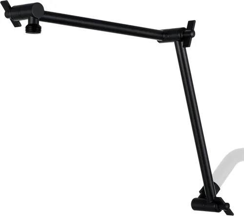 Miniatura 10 de G-Promise Brazo de extensión para cabezal de ducha de 16 pulgadas, extensor ajustable en altura y ángulo de latón macizo, eleva o baja la lluvia