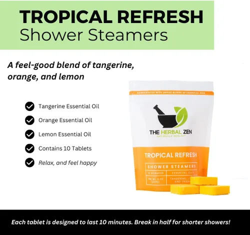 Miniatura 2 de Vaporizadores de ducha tropicales refrescantes de aromaterapia con aceites esenciales cítricos, bomba de ducha de aromaterapia fabricada en EE. UU.