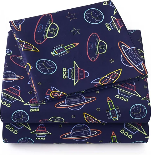 Miniatura 12 de Colección de sábanas para niños 1500 Supreme - Juego de sábanas coloridas, divertidas y cómodas para niños y niñas. Bolsillo profundo, no se