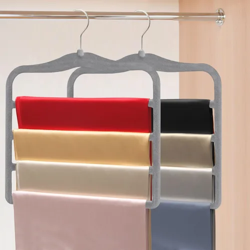 Miniatura 8 de Perchas para pantalones que ahorran espacio, organización y almacenamiento para dormitorios, artículos esenciales para estudiantes universitarios