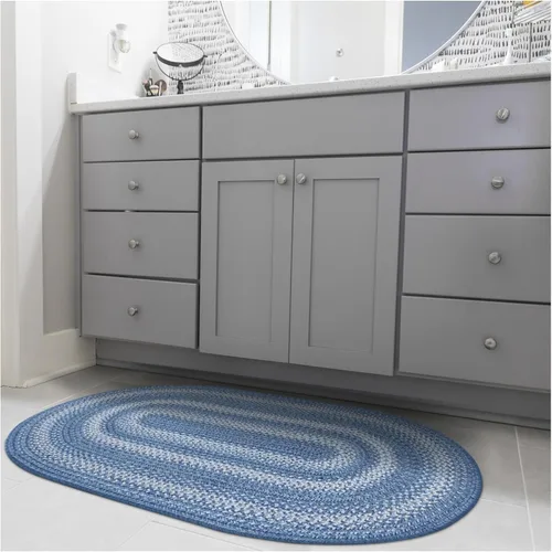 Miniatura 123 de Homespice Alfombras de Área Ovaladas Trenzadas de Yute Denim Azul de 8x10 pies para Sala de Estar, Dormitorio y Comedor. Apto para Mascotas. Estilos