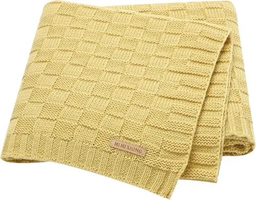 Miniatura 9 de LAWKUL Mantas de bebé con cable de punto, manta suave y aireada para recién nacidos, bebé, para envolver, beige neutro, para cuna, cochecito, 40"x30
