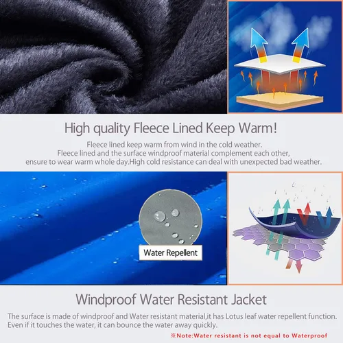 Miniatura 4 de BIYLACLESEN Men's Winter Coats Fleece Lined Ski Jacket Warm Windbreaker Parka