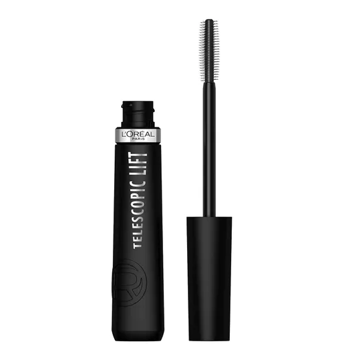 L'Oréal Paris Telescopic Lift Máscara Lavable, Maquillaje de Ojos Alargador y Voluminizador, Levantamiento de Pestañas con hasta 36 HR de Uso, Negro
