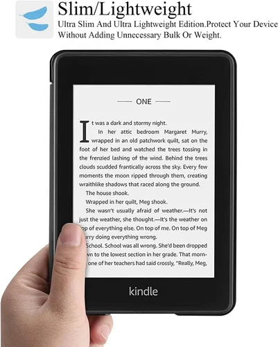 Miniatura 6 de Funda para Kindle Paperwhite 2018, delgada funda protectora de piel sintética con función de apagado y encendido automático para Kindle Paperwhite