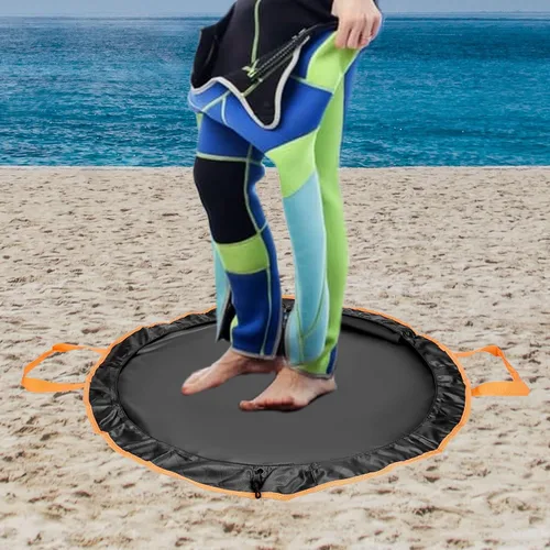 Miniatura 7 de 2 in 1 Wetsuit Mat, Waterproof Beach Storage Bag, Surf Mat, for Men & Women Naranja