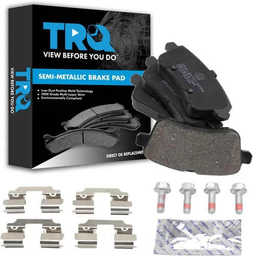Miniatura 160 de TRQ Pastillas de freno delanteras semi metálicas compatibles con Ford Expedition 2018-2021 F-150 2018-2020 Lincoln Navigator 2018-2022