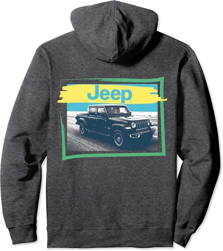 Miniatura 2 de Jeep Sudadera con capucha con estampado de imagen de Gladiator (parte delanteratrasera), Azul Patchwork, S