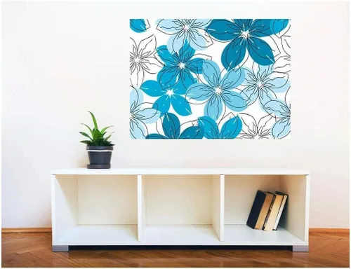Miniatura 54 de Wall26 Adhesivo de pared extraíble – Círculos abstractos azul fresco Vista creativa de ventana para decoración del hogar/pared – 24 x 32 pulgadas