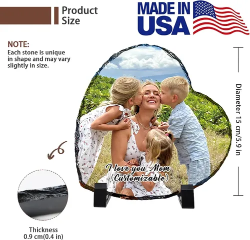 Miniatura 3 de Bemaystar Marco de fotos personalizado con foto y texto, regalo de fotos personalizado para mamá, papá y parejas, placa de pizarra fotográfica