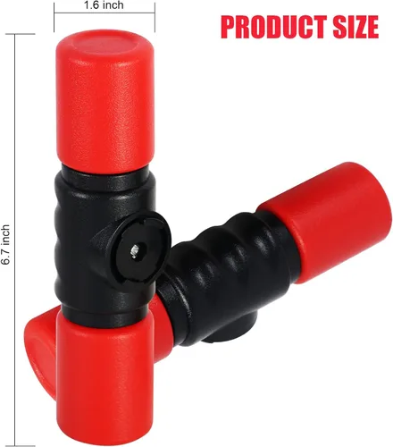 Miniatura 5 de RANMING Twist Shaker ABS Double Row Shakers Instrumentos de percusión Instrumentos de percusión de volumen medio para acompañamiento, estudio, Rojo