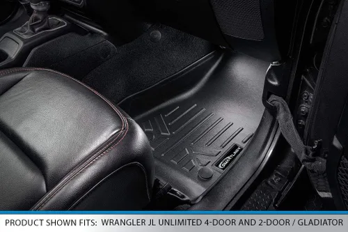 Miniatura 3 de SMARTLINER Juego de tapetes de piso de ajuste personalizado de 2 filas compatibles con Jeep Gladiator 2020-2025