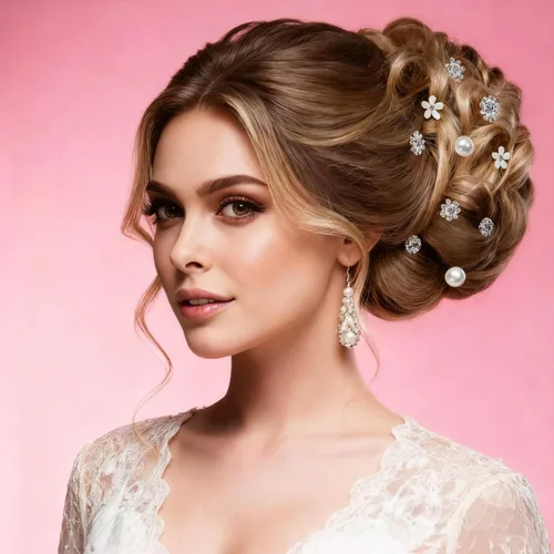 Miniatura 6 de 40 horquillas para el cabello de boda para novias, perlas y cristales, accesorios para el cabello de novia con diamantes de imitación para damas