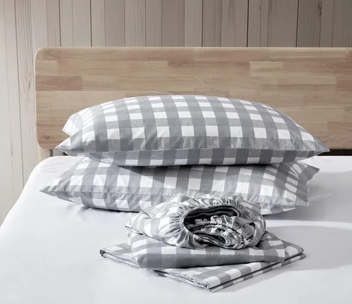 Miniatura 4 de Eddie Bauer - Sábanas tamaño King, juego de ropa de cama de percal de algodón, decoración del hogar crujiente y fresca
