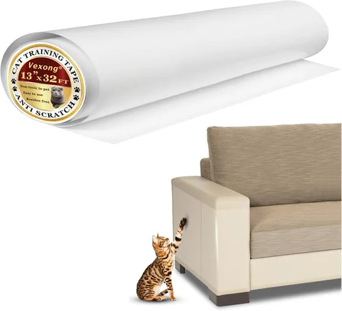 Miniatura 10 de Protector de muebles antiarañazos para gatos, protector de muebles autoadhesivo transparente de gatos que arañan las garras, protector de sofá