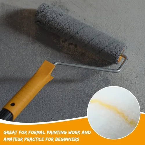 Miniatura 3 de Paquete de 24 cubiertas de rodillos de pintura de microfibra de 9 x 1/2 pulgadas, fundas grandes de poliéster para pintar paredes, techos, Amarillo
