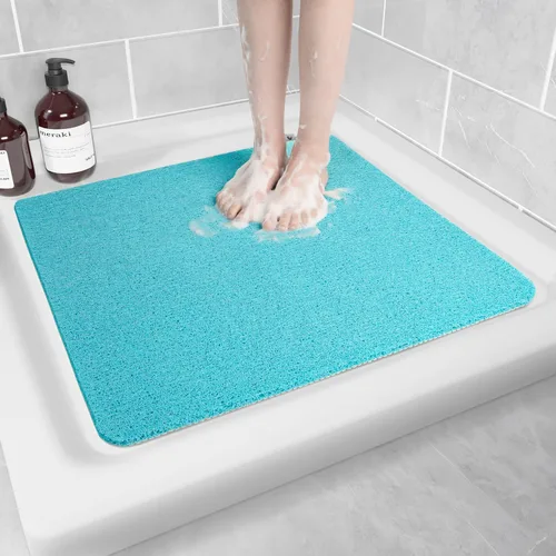 Miniatura 20 de Hargiis - Tapete antideslizante de secado rápido para bañera, piso, baño, ducha, cocina, hogar, hotel (color blanco, 24 x 24 pulgadas)