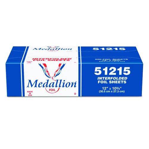 Handi-Foil of America 51215 - Hojas de papel de aluminio entrelazadas, 12 x 10 3/4, caja de 500 unidades (caja de 6 cajas)