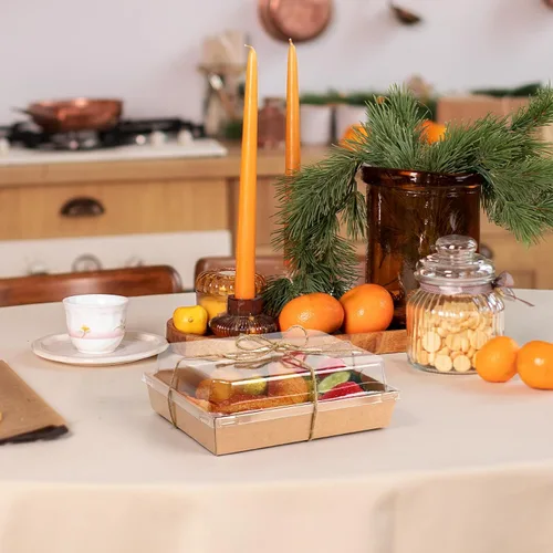 Miniatura 9 de Cajas de charcutería de 7 x 5 pulgadas con tapas transparentes, paquete de 50 recipientes desechables para alimentos, cajas grandes de papel