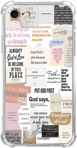 Miniatura 65 de Funda para Celular con Versículos de la Biblia, Colocación de Citas Cristianas de Jesús, Diseño Collage, Funda Protectora Suave de TPU de Moda