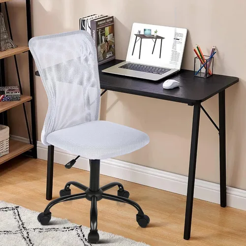 Miniatura 12 de Silla ergonómica de oficina con soporte de malla, moderna silla giratoria ejecutiva con respaldo medio, silla de computadora, silla de tareas