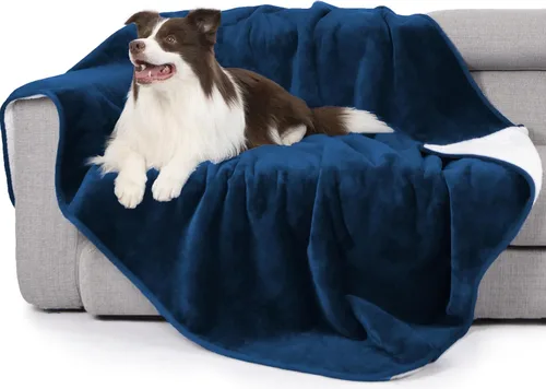 Miniatura 30 de gogobunny Manta de cama impermeable, manta reversible de forro polar Sherpa para perro, cachorro y gato, funda de muebles que protege la cama