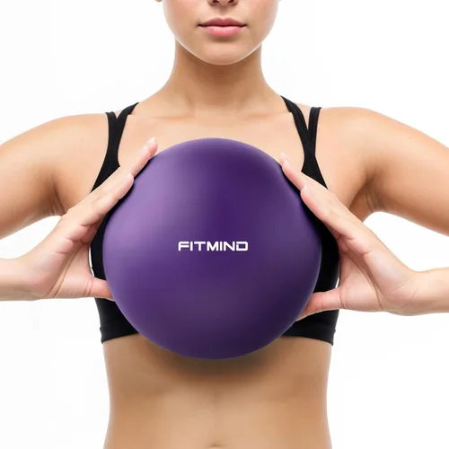 Miniatura 9 de FITMIND_Pelota de Pilates de 10 Pulgadas Antiestrés y Antideslizante Mini Bola de Yoga para Fitness, Entrenamiento del Núcleo, Terapia Física, Azul
