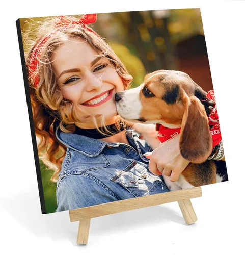 Miniatura 10 de Marco de fotos de perro personalizado con caballete, regalo conmemorativo personalizado para mascotas para amantes de las mascotas, retrato