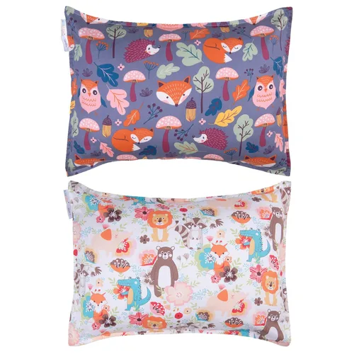 Miniatura 20 de ALVABABY Paquete de 2 fundas de almohada de algodón orgánico para niños pequeños, fundas de almohada para niños de 13 x 18 pulgadas o 12 x 16