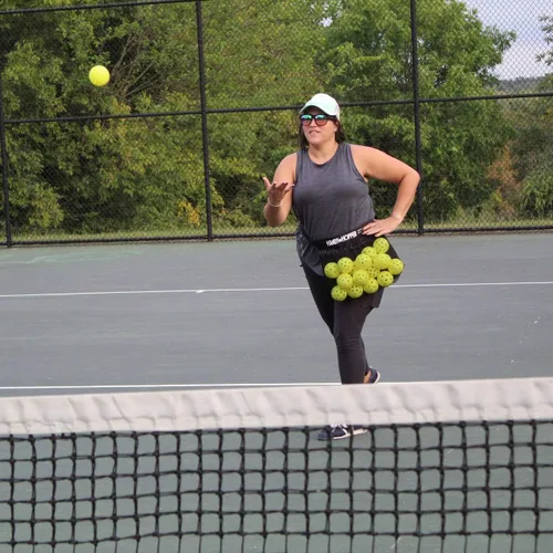 Miniatura 6 de Oncourt Offcourt Práctica tolva: almacena pelotas fácilmente/se adapta alrededor de cualquier cintura/capacidad de 36 pelotas de tenis
