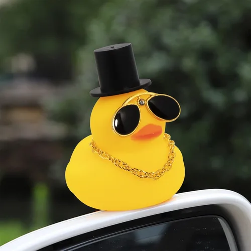 Miniatura 6 de wonuu 2 adornos de pato para salpicadero de automóvil, adornos de goma para decoración de tablero de automóvil, accesorios de decoración con mini
