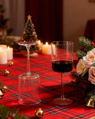 Miniatura 4 de Ciaell Paquete de 6 copas de vino de plástico – Copas de vino desechables de plástico de 10 onzas con tallo perfectas para fiestas, bodas, piscina