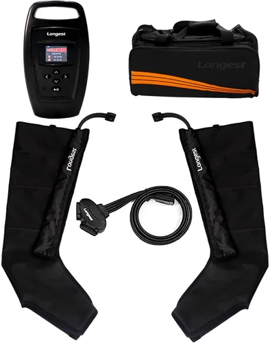 Botas de terapia de compresión de aire para pies de LONGEST, bombas de linfedema para piernas Sistema de recuperación linfática de compresión para