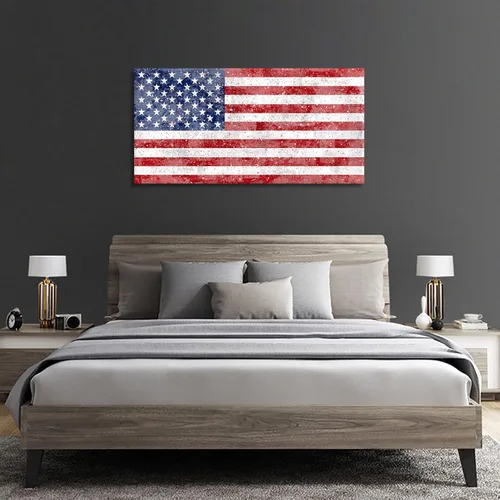 Miniatura 4 de Lienzo con la bandera estadounidense para pared, cuadros de pared de la antigua gloria de los Estados Unidos, decoración de pared de sala de estar