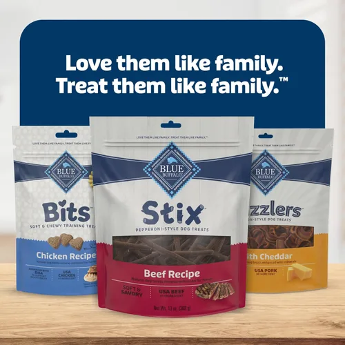 Miniatura 9 de Blue Buffalo Stix Pepperoni-Style - Golosinas para perros hechas con ingredientes naturales, receta de carne de res, bolsa de 13 onzas
