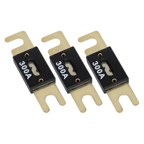 3 piezas fusibles de hoja ANL de 300 amperios y 32 VCC, fusibles para automóvil, fusibles marinos, fusible en línea ANL chapado en oro, compatible