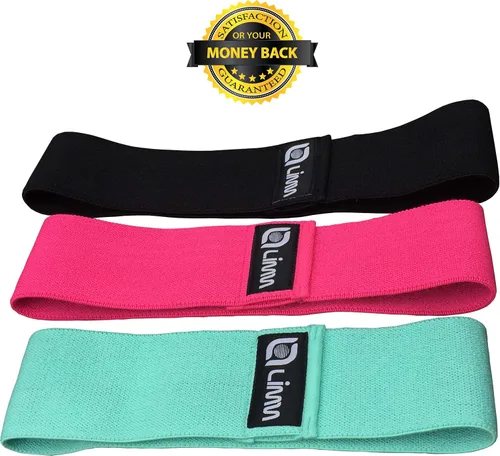 Miniatura 9 de Fittest Pro by Limm Resistance Bands for Legs and Butt, Fabric Exercise Loop Bands Yoga, Pilates, Rehab, Fitness and Home Workout, Strength Bands