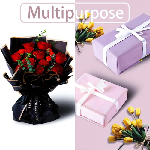 Miniatura 5 de Papel de regalo floral coreano - 15 hojas impermeables de envoltura de flores para ramos y regalos