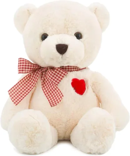 Miniatura 12 de Conejito pequeño de peluche con corazón, lindo conejo marrón, animales de peluche suaves, oso de peluche, juguetes de peluche, regalos para novia