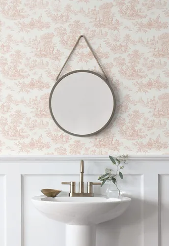 Miniatura 3 de NextWall Chateau Toile Papel Tapiz Despegar y Pegar (Rosa)