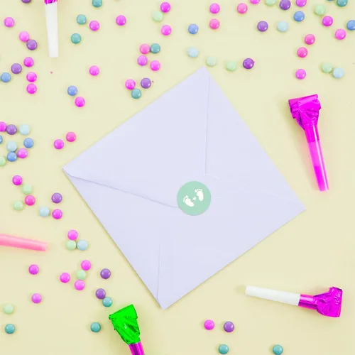 Miniatura 4 de Andaz Press Trío de etiquetas de gotas de chocolate, se adapta a besos, baby shower, verde menta, paquete de 216 Verde (Mint Green)