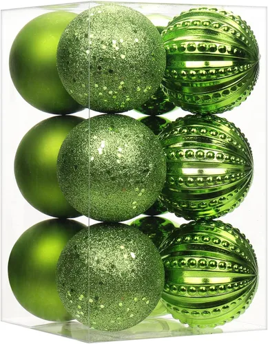 Miniatura 29 de Adornos de bolas de Navidad negras de 2.36 pulgadas, 25 piezas inastillables, set de adornos de Navidad, bolas de Halloween, adorno negro para árbol