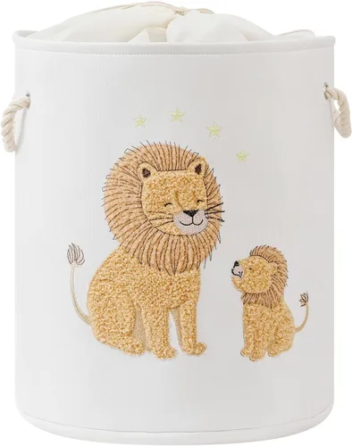 Miniatura 10 de Cesta de bebé extragrande para guardería, cesta de juguetes para niños de 58 litros, cesta de lavandería para ropa sucia de bebé, cesta de Elefante