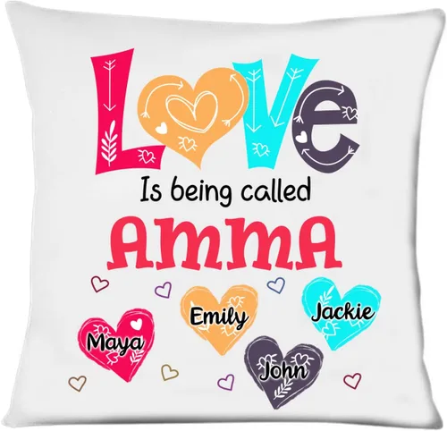Miniatura 35 de Abuela - Almohada personalizada con corazón de amor, almohada personalizada para mamá, regalos para abuela, mamá de hija, nietos, día de la madre