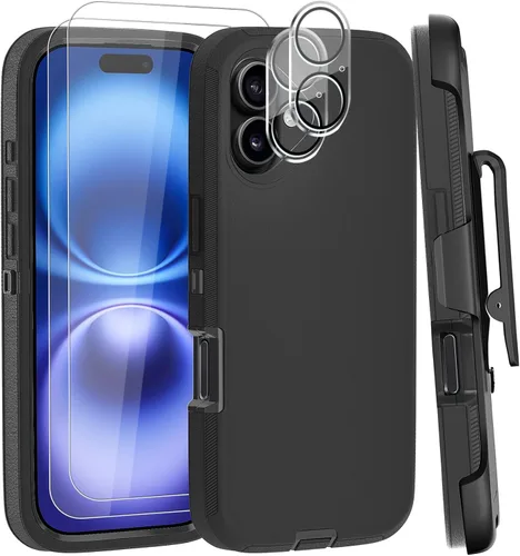 Miniatura 38 de Funda para iPhone 12 Mini con funda de clip para cinturón y 2 protectores de pantalla, funda de protección completa resistente de grado militar a