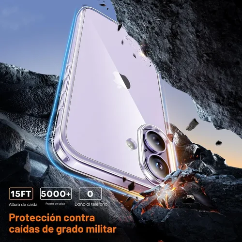 Miniatura 4 de TAURI Funda para iPhone 17, antiamarilleamiento con protector de pantalla, protección de grado militar, a prueba de golpes, delgada para iPhone 17