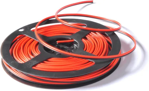 Miniatura 2 de 32,8 pies/10 m 2 pines 20 AWG Cable de extensión eléctrica de 2 conductores, línea de cable de conexión engarzado, rojo y negro, para cinta de LED