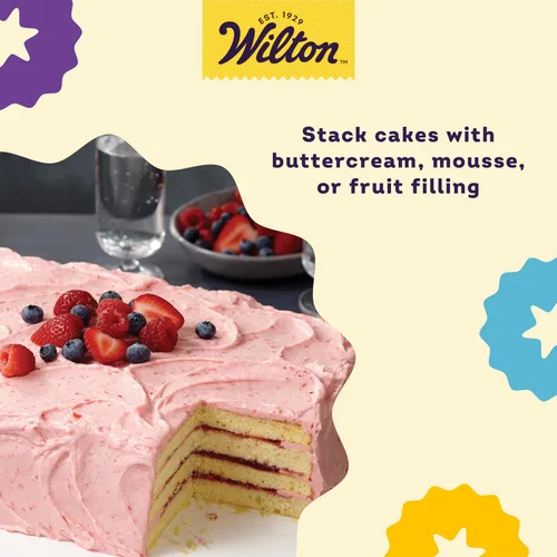 Miniatura 5 de Wilton Easy Layers - Bandeja rectangular para tartas, juego de 2 bandejas para hornear, acero