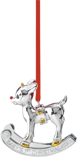 Lenox 894465 2023 Adorno de árbol para la primera Navidad del bebé Rudolph