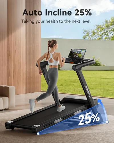 Miniatura 2 de Renestar Cintas de correr para el hogar, caminadora con inclinación automática, cintas de correr plegables para correr y caminar, capacidad